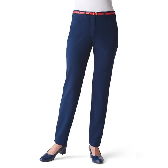 Chadwicks Pants - Shape Benefits by Chadwicks Diane Tummy Control Straight Leg Pant‎ in Navy